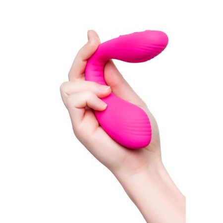 Vibrator for pairs Lovense Quake Dolce, silicone, pink color, 20 cm-10