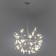 Lamella chandelier, 45x3W G4, chrome color