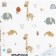 Sticking plastic interior color "Cute animals" 30x60 cm
