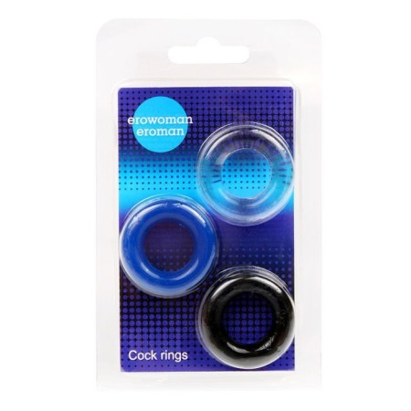 A set of rings of erectational Ereowman Eroman, silicone, smooth, 3 pcs-2