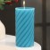 Candle-cylinder aromatic twisted "blueberries", 7.5x15 cm