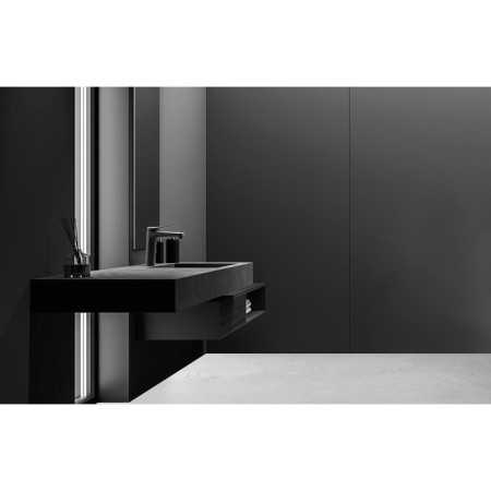 LEMARK Bronx LM3737BL sink mixer, single -leaf, pour length 154 mm, black-2