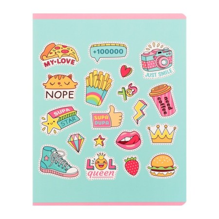 Notebook of 48 sheets in the BG line "Girls", covered Cardboard, mix-6