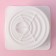 Form for mousse desserts and baking of the ripples, silicone, 18 × 18 cm, internal size 16 × 6.5 cm, white color