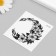Tattoo on the body black "crescent from flowers" 8x7.5 cm