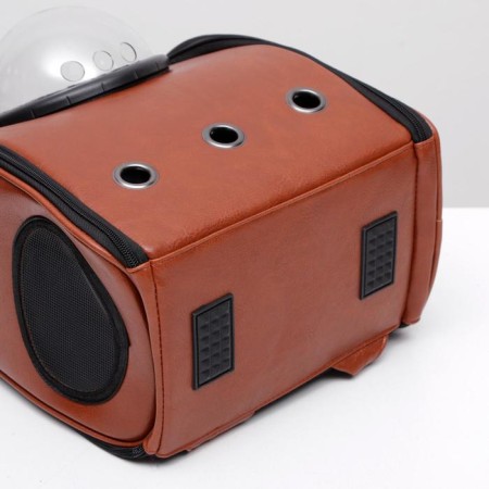 Backpack for carrying animals "Eleans", with a viewing window, 32 x 18 x 37 cm, brown-7