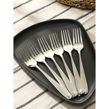 A set of stainless steel forks of the Doliv “drop”, length 21 cm, 6 pcs, silver color
