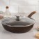 Pan, d = 26 cm, h = 6 cm, plastic handle, glass cover, anti -stick coating, color coffee marble