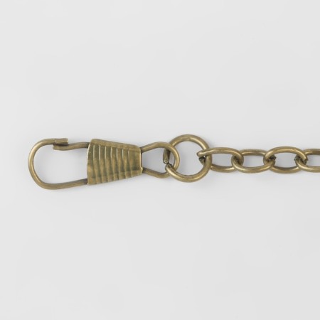 A chain for a bag, with carbines, iron, 5 × 7 mm, 120 cm, bronze color-1