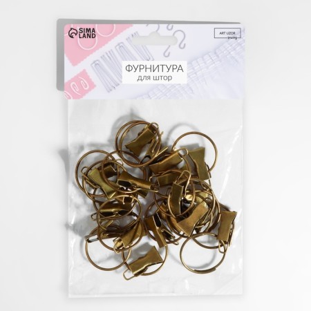A ring for a cornice, with a clamp, d = 30/33 mm, 20 pcs, bronze color-2