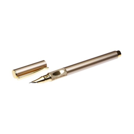Gift handle, feathers, in the leatherette case, golden housing-6