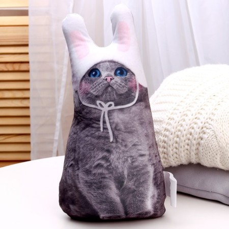 Antistress toy "Gray cat in a hat"-1