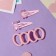 Hair set "Pink Miracle" (2 invisibility 5 cm, 4 elastic bands) Bear, pink