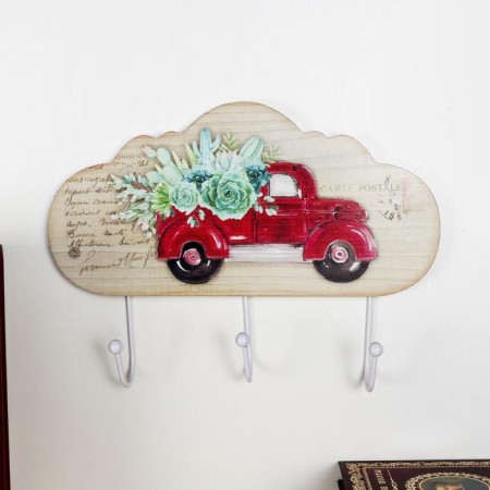 Decorative tree hooks "Truck with succulents" 19x26.5x4.5 cm