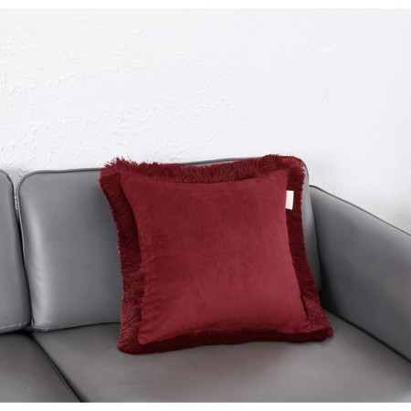 Pillowcase "Faina", size 45x45 cm, burgundy color-1