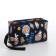 Cosmetic bag with lightning, black color