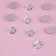 Rhound rhinestones “drop”, from organic glass, 10 × 14 mm, 20 pcs, white color