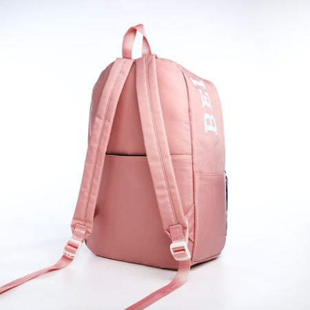Youth backpack from textiles, 4 pockets, pink/multi -colored color-3