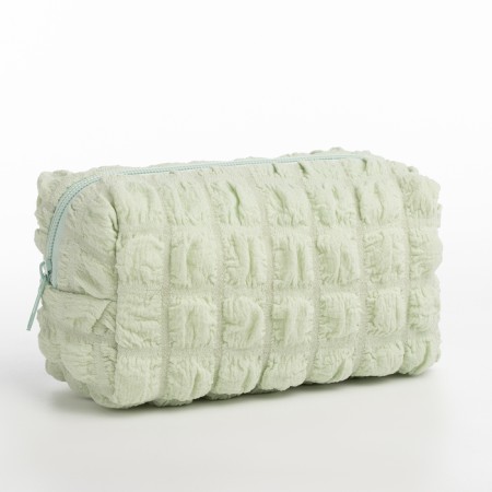 Lightning cosmetic bag, green color