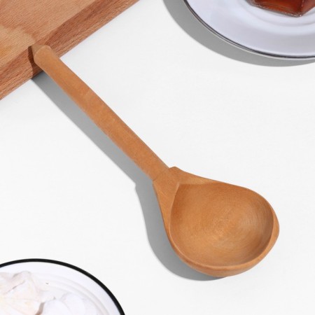 Spoon half -bastard, boiled, oak color