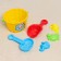 Children's set "Buckets, shoulder blades, molds": 6 toys for sandboxes, plastic, mix