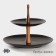 Porcelain dish 2-long Magistro "Galaxy", 19/27 × 22 cm, black color