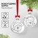 New Year's Christmas tree decoration for coloring, set 2 pcs, ball size 5.5 cm, Mickey Mouse