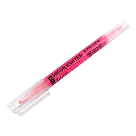 Textbook marker 0.5-3.5 mm Erichkrause Visioline V-16 zoom neon, bilateral, pink neon, water-based ink-2