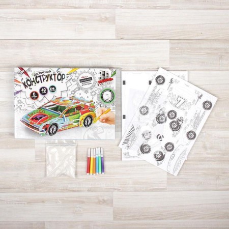 Painted designer-antistress "Auto" + felt-tip pens-1