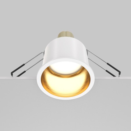 The built-in lamp Technical DL049-01WG, GU10, 1x12 W, 68x68x54 mm, white with gold-3