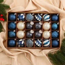 Set of balls Plastic D-6 cm, 24 pcs 
