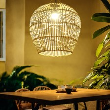 Lamp ceiling from the rattan 