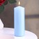 Candle - cylinder, 5x15 cm, blue varnished, 14 hours