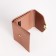 Women's wallet on the button, beige color