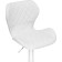 Barrier stool Porch metal/eco -leather, chrome/white 48x47x91 cm