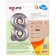 Foil ball 40 "Number 8", silver color, Slim
