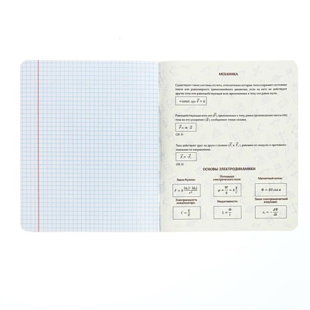 Subject Calligrata Top "Abstraction", 48 sheets in a cell of physics, with reference material, cover Combined cardboard, holographic lamination, OFSET block-3