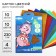 Catcurboard corrugated, A4, 10 sheets, 10 colors, non -moped, bilateral, in the folder, 230 g/m², Smeshariki