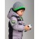 Knitted hat for a boy, size 46, gray color