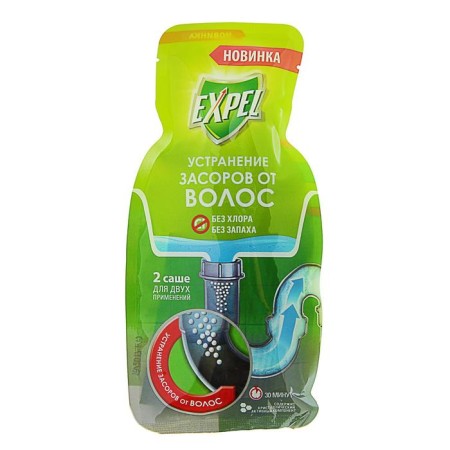 Remedy for eliminating clogs from Expel hair, 2 Sasha 50 g-2