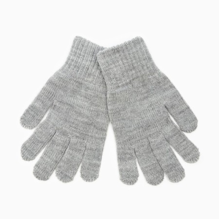 Single children's gloves, light gray color, size 16 (9-12 years old)