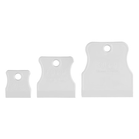 Sparta 85801 spatula set, white rubber, 40-60-80 mm, 3 pcs.