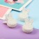 Hair crab "Beatrice Bunny" (set of 5 pcs) bunnies, 2x3 cm, white