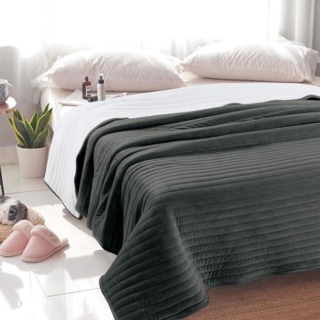 Liberty blanket, size 220x240 cm, dark gray color