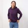 Female sweatshirt, purple color, size 52