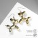 Earrings Metal "Dog" from a balloon, color gold