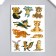 Tattoo on the body color with gold "animals" mix 15x10.5 cm