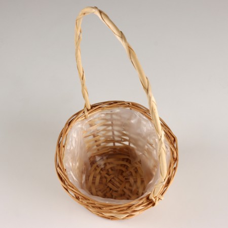 Wicker basket, d19x12xh35 cm, natural, willow-2
