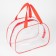 Lightning cosmetic bag, transparent/red color