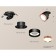 A set of built -in rotary lamp Ambrella Light, Techno, XM8102503, Black Sand Color